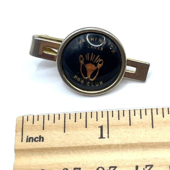 Vintage Washington Lanes 300 Club Tie Clip Pin Gold-Tone Bowling Memorabilia A37 - Picture 3 of 5
